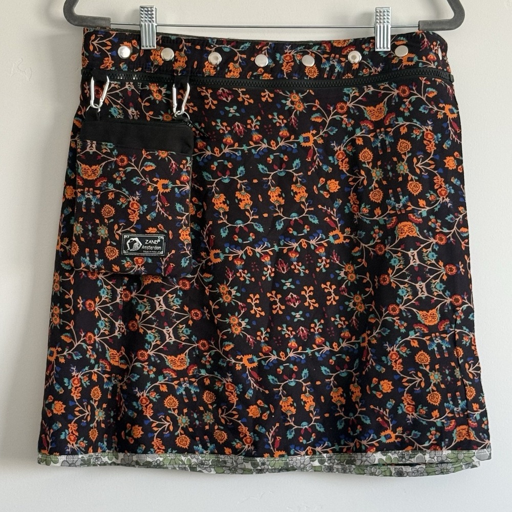 Zand Amsterdam Reversible Skirt OS Floral Boho Cabin Whimsical Scandi Indie GORP
